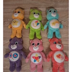 Lot Of 6 Basic Fun 10" Care Bears Plush Stuffed Animals Pre-owned As Is Toys